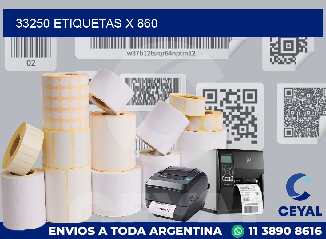 33250 Etiquetas x 860