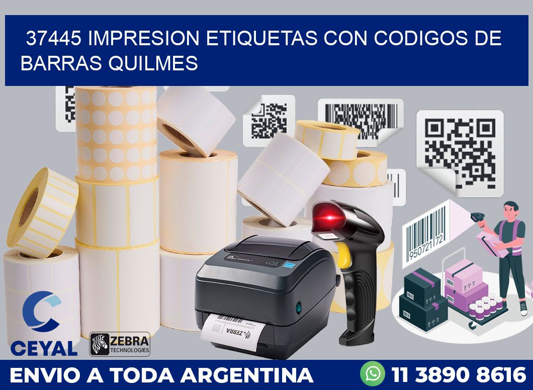 37445 IMPRESION ETIQUETAS CON CODIGOS DE BARRAS QUILMES