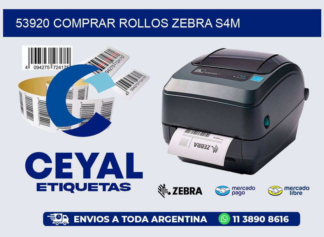 53920 COMPRAR ROLLOS ZEBRA S4M