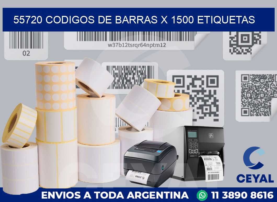 55720 codigos de barras x 1500 etiquetas
