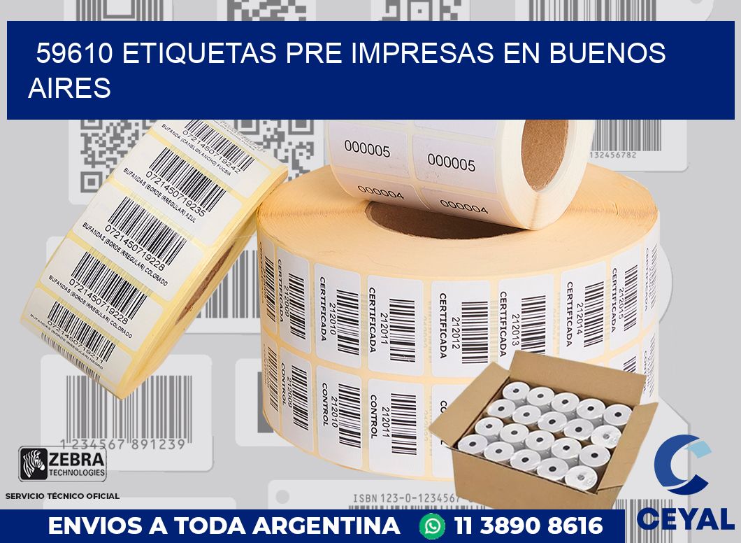 59610 ETIQUETAS PRE IMPRESAS EN BUENOS AIRES