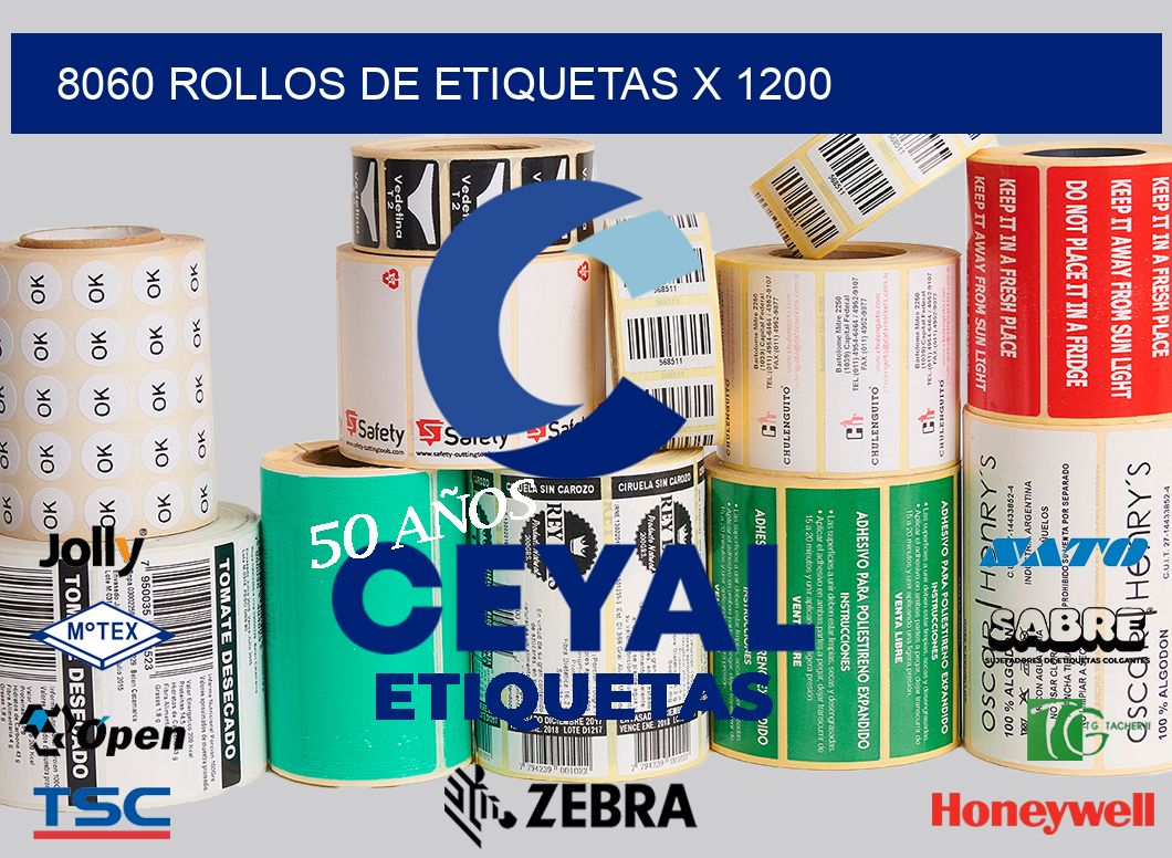 8060 rollos de etiquetas x 1200