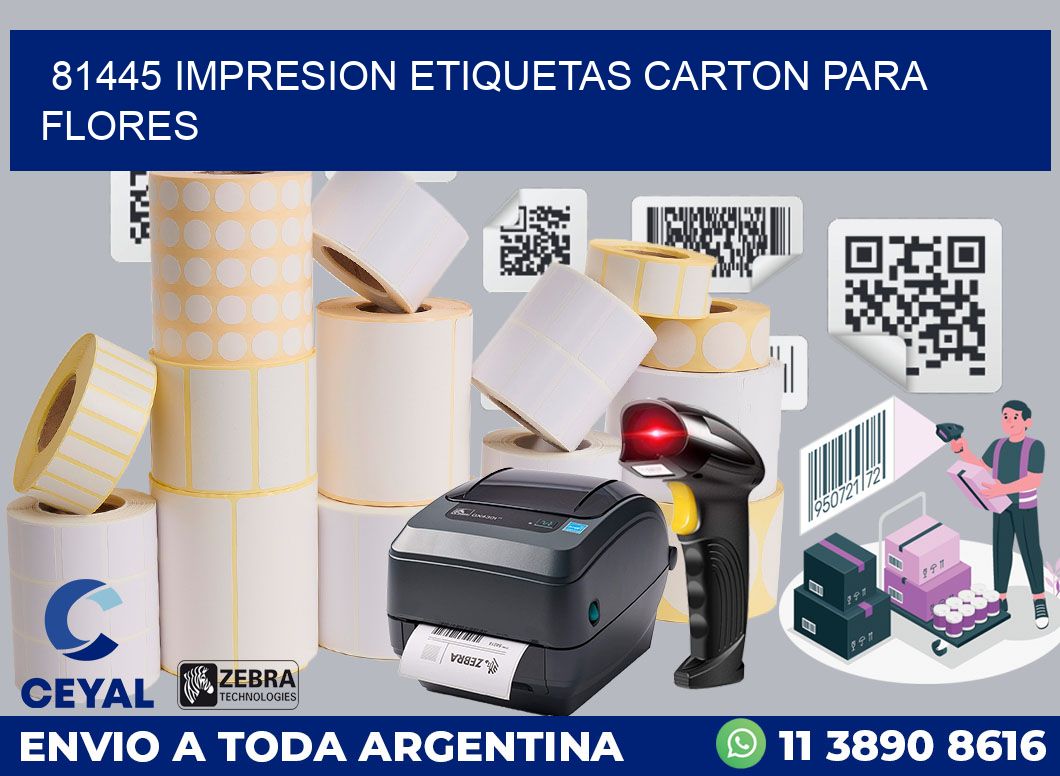 81445 IMPRESION ETIQUETAS CARTON PARA FLORES