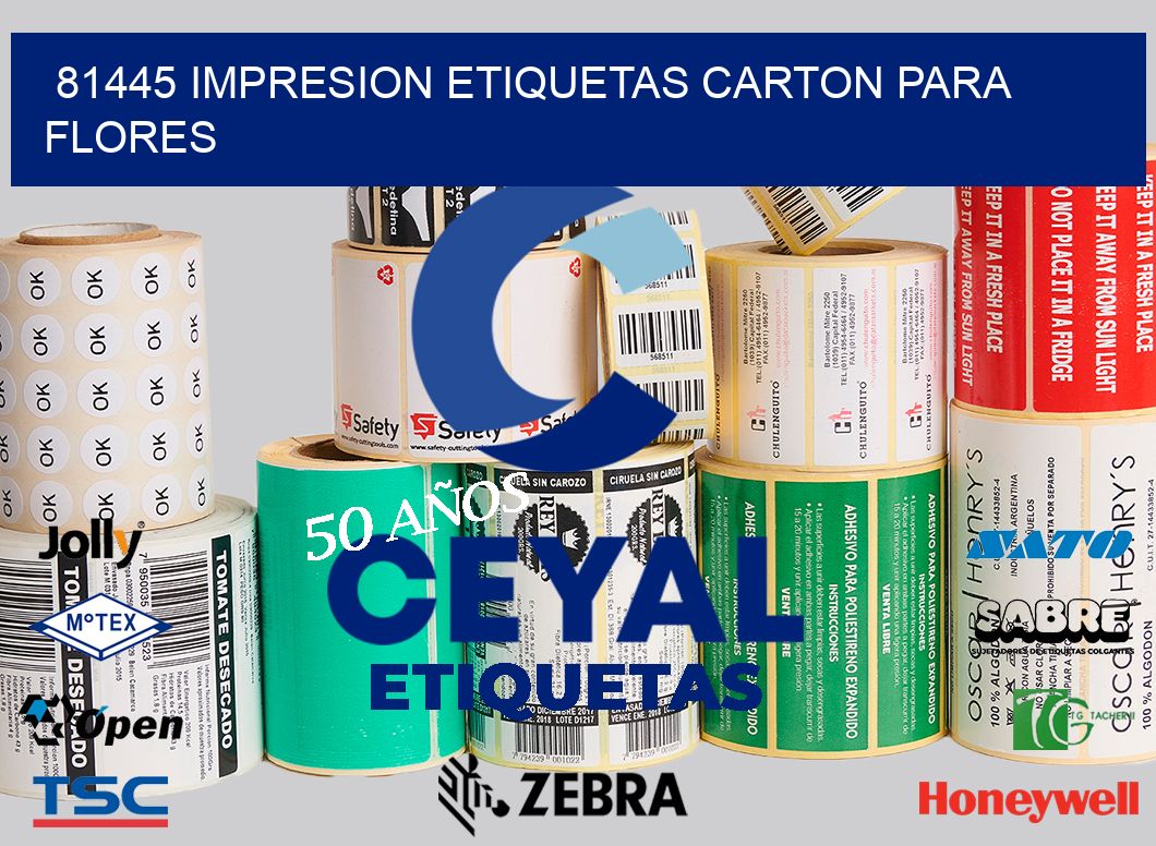 81445 IMPRESION ETIQUETAS CARTON PARA FLORES