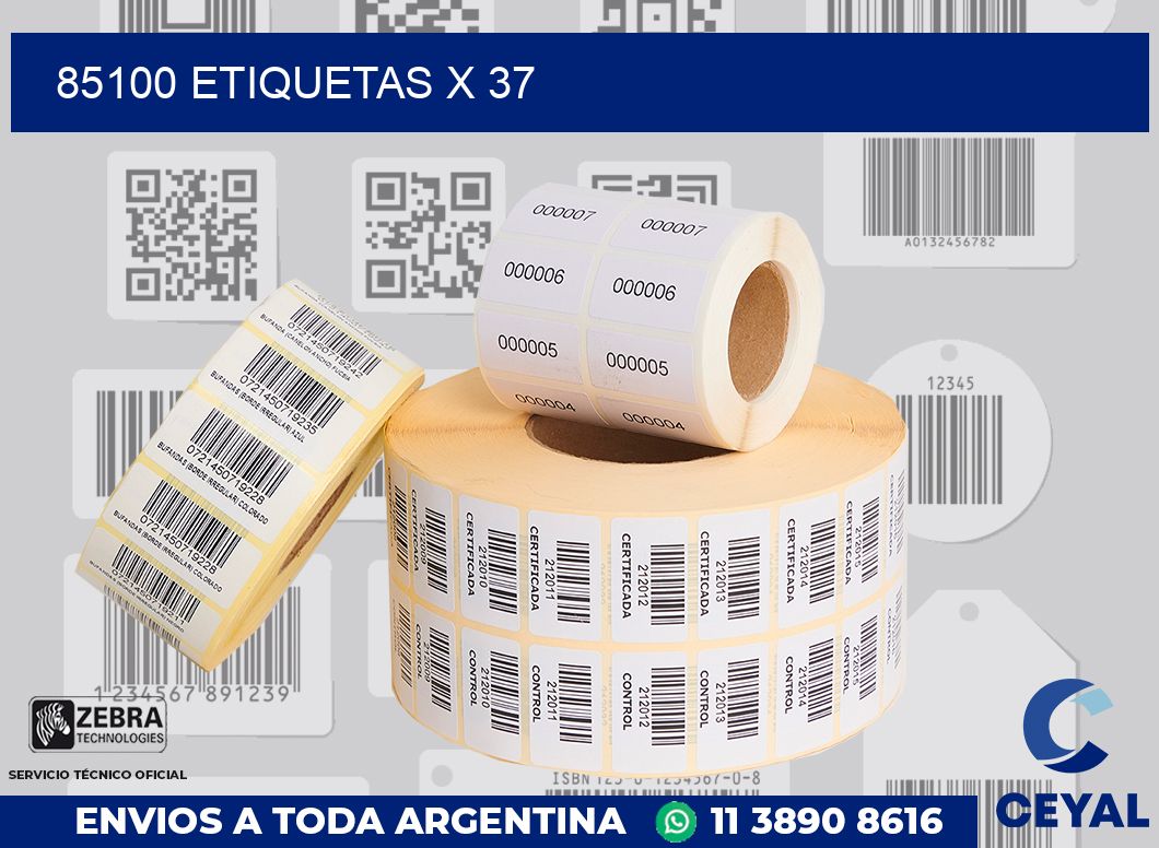 85100 Etiquetas x 37