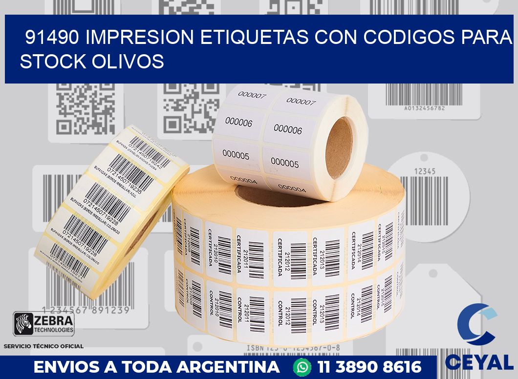 91490 IMPRESION ETIQUETAS CON CODIGOS PARA STOCK OLIVOS