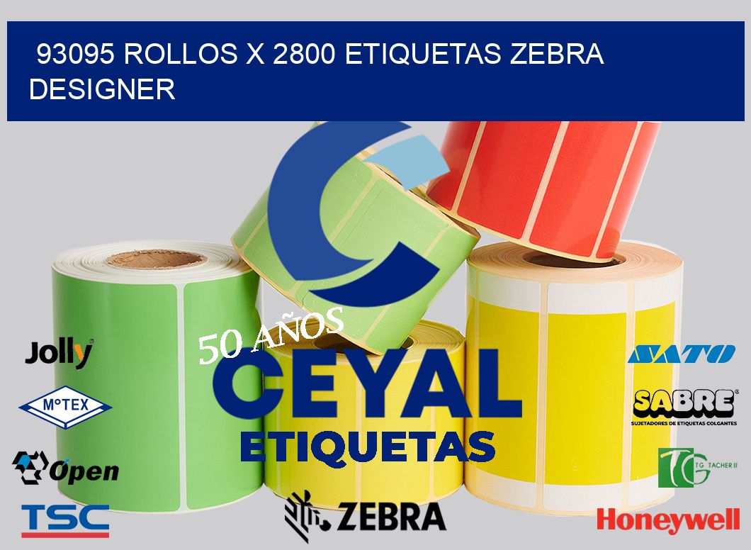 93095 Rollos x 2800 etiquetas zebra designer