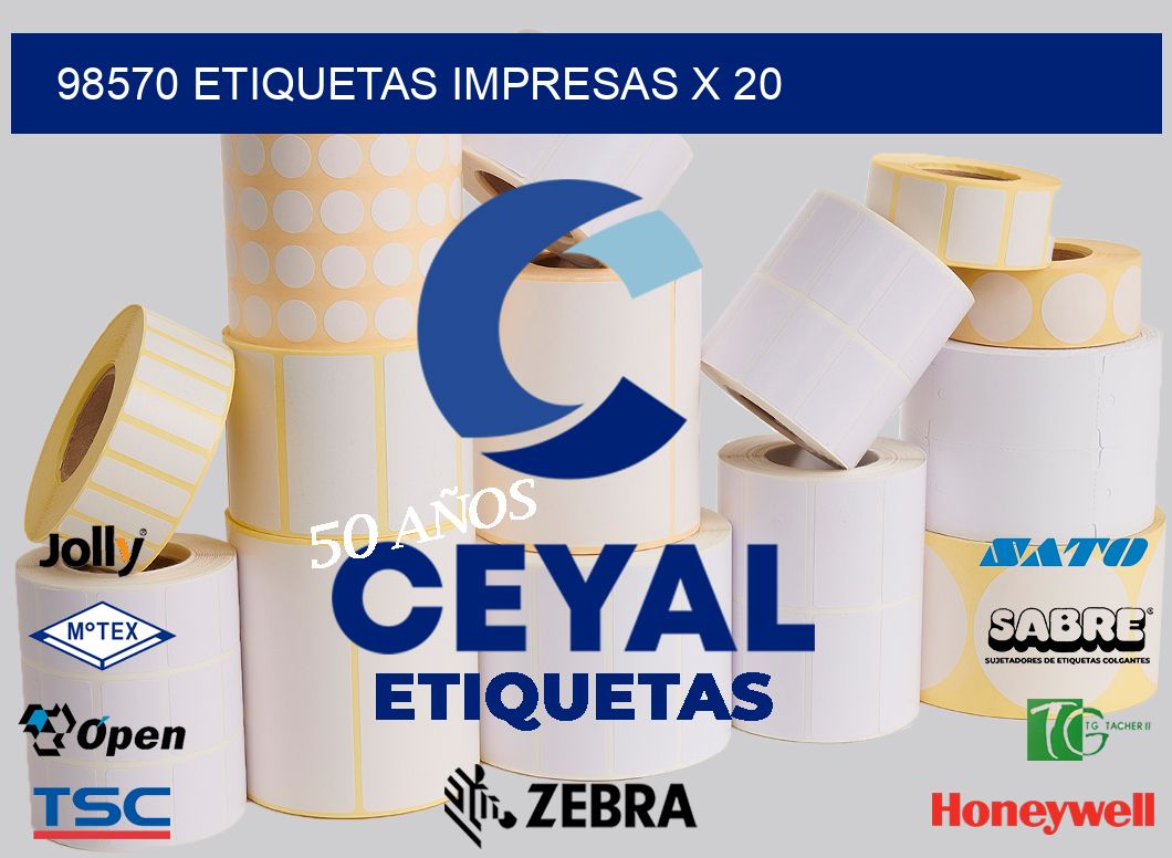 98570 Etiquetas impresas x 20