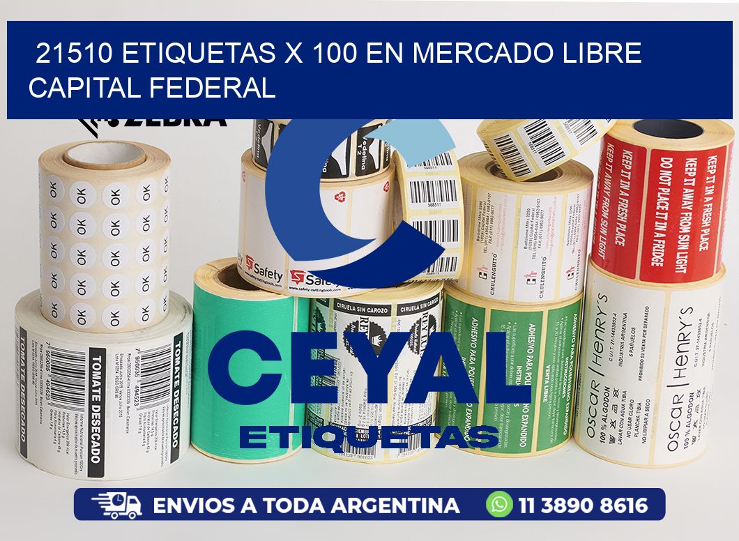 21510 ETIQUETAS X 100 EN MERCADO LIBRE CAPITAL FEDERAL
