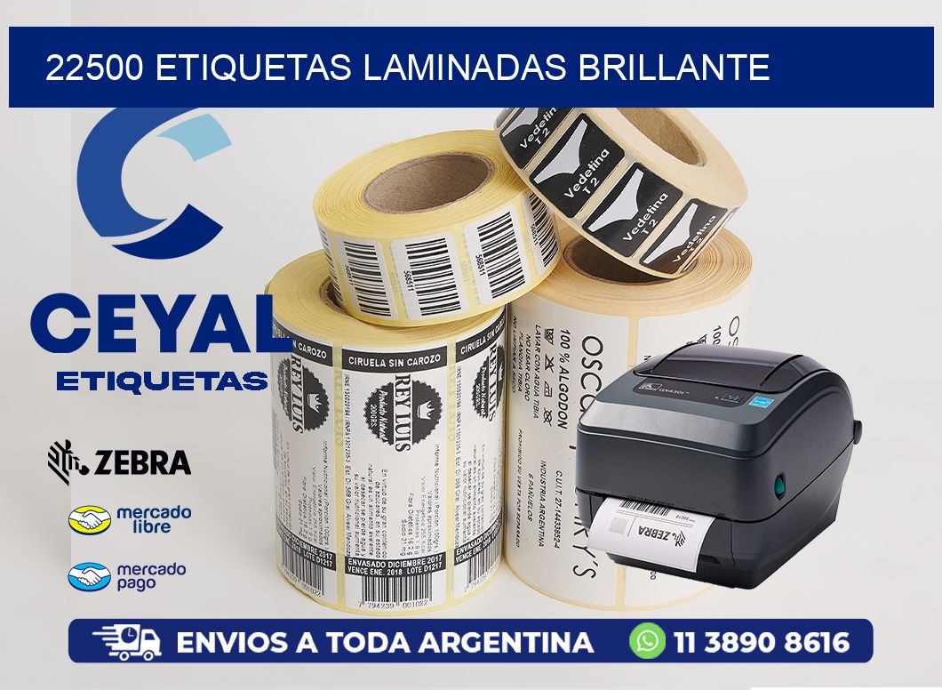 22500 Etiquetas laminadas brillante