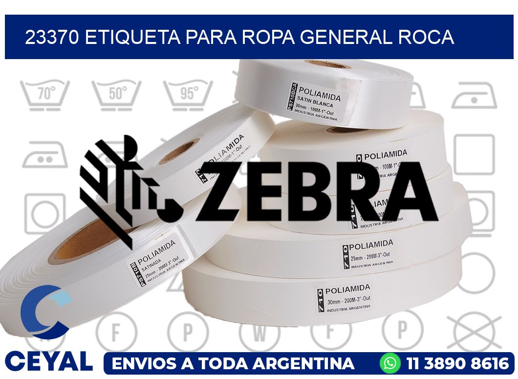 23370 ETIQUETA PARA ROPA GENERAL ROCA