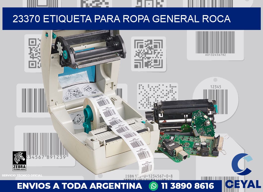 23370 ETIQUETA PARA ROPA GENERAL ROCA