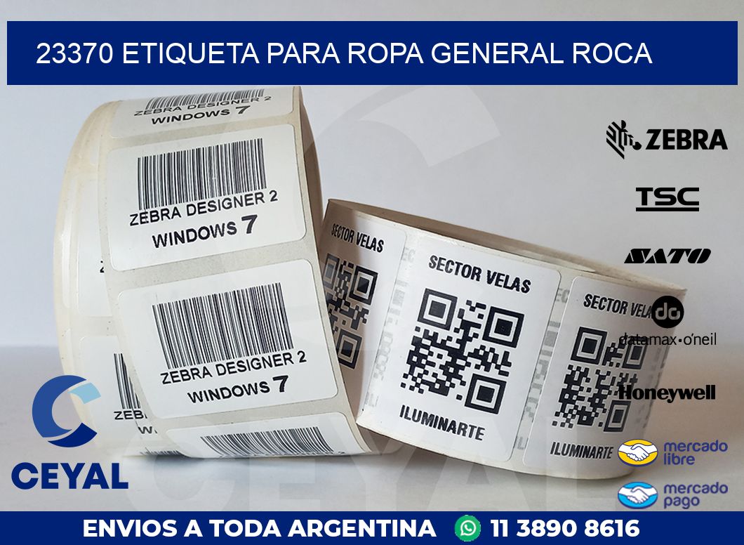 23370 ETIQUETA PARA ROPA GENERAL ROCA