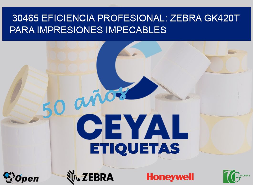 30465 Eficiencia Profesional: Zebra GK420T para Impresiones Impecables