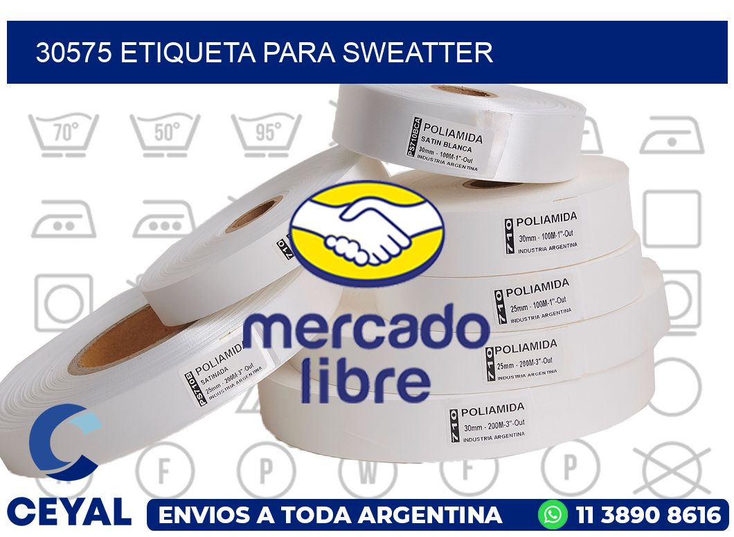 30575 ETIQUETA PARA SWEATTER