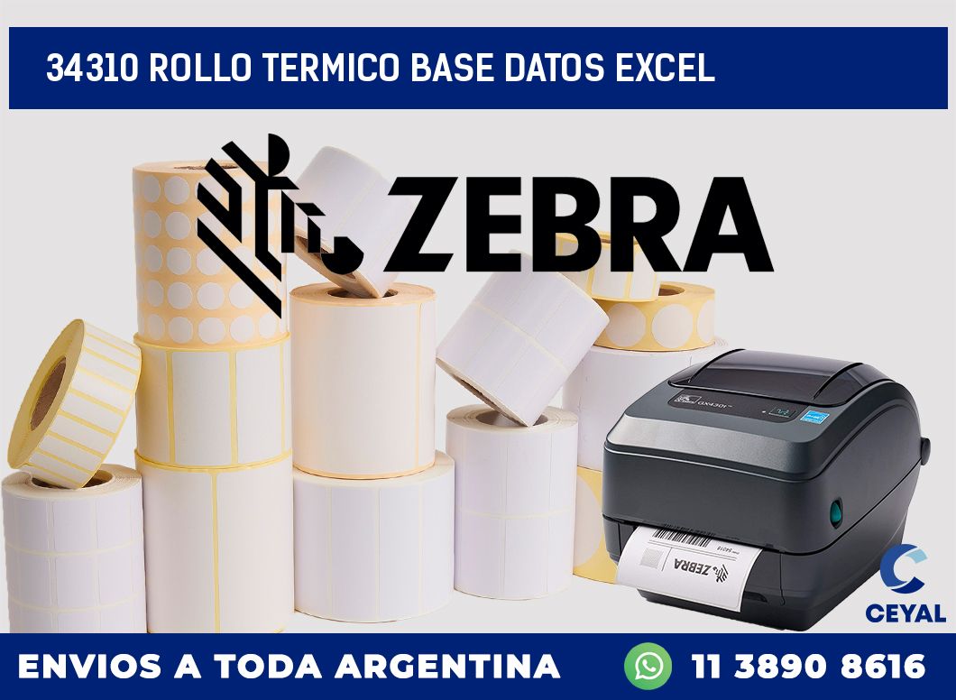 34310 rollo termico base datos excel