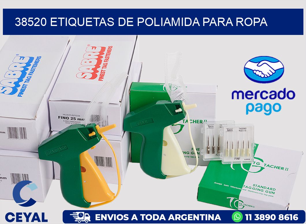 38520 ETIQUETAS DE POLIAMIDA PARA ROPA