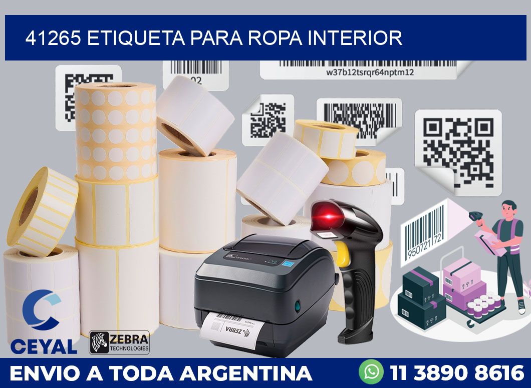 41265 ETIQUETA PARA ROPA INTERIOR