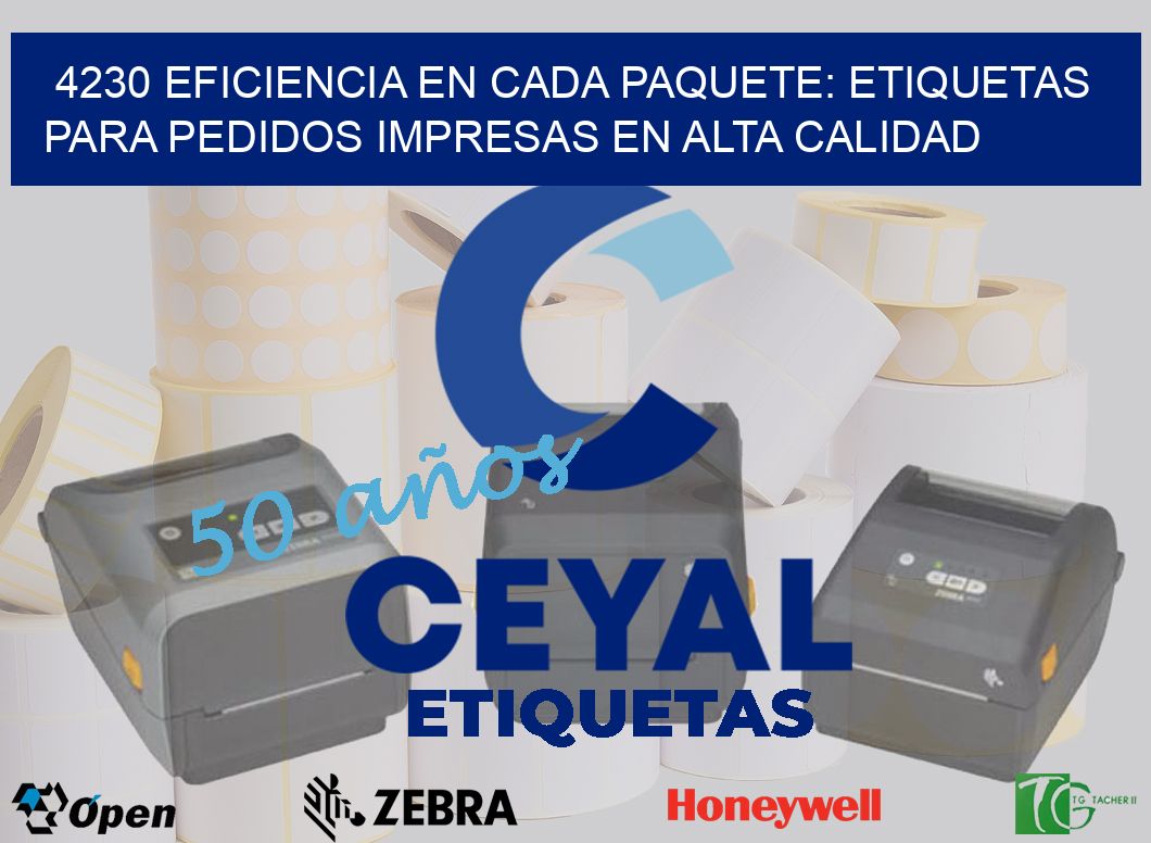 4230 EFICIENCIA EN CADA PAQUETE: ETIQUETAS PARA PEDIDOS IMPRESAS EN ALTA CALIDAD