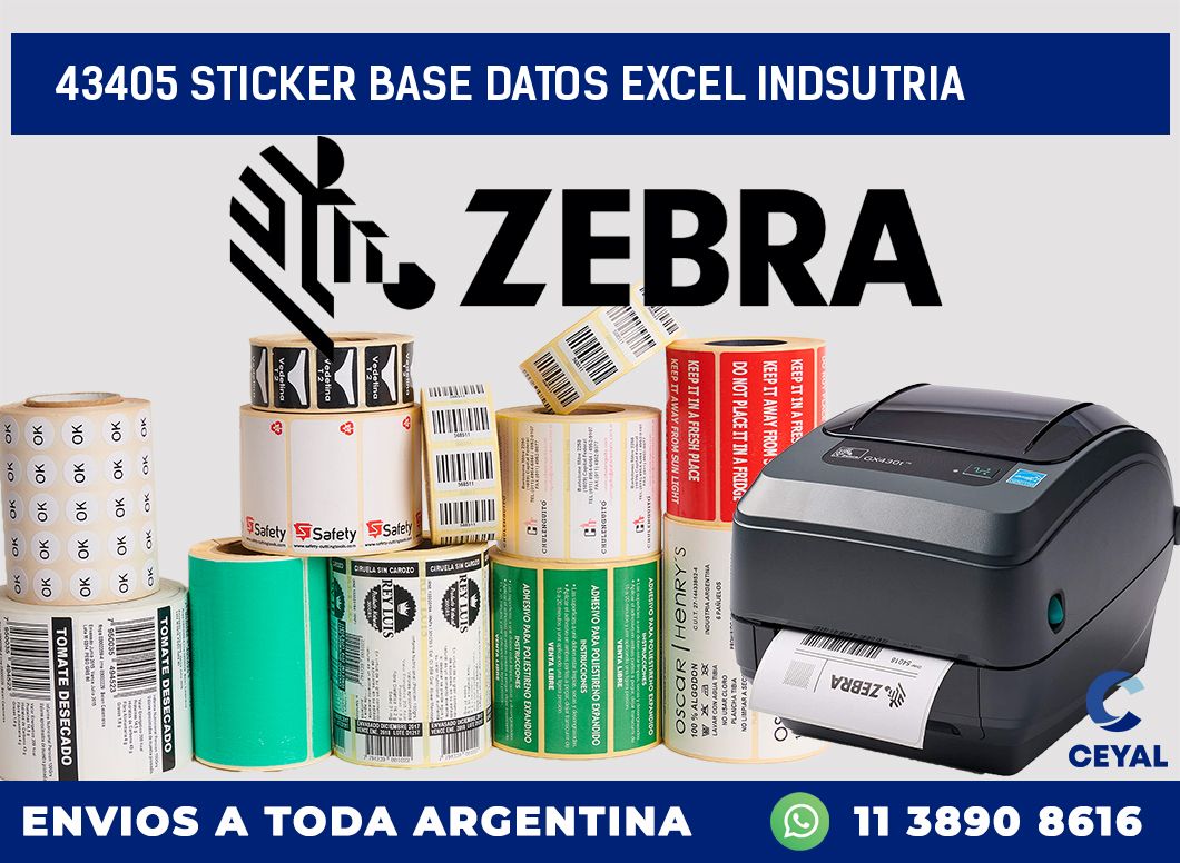 43405 sticker base datos excel indsutria