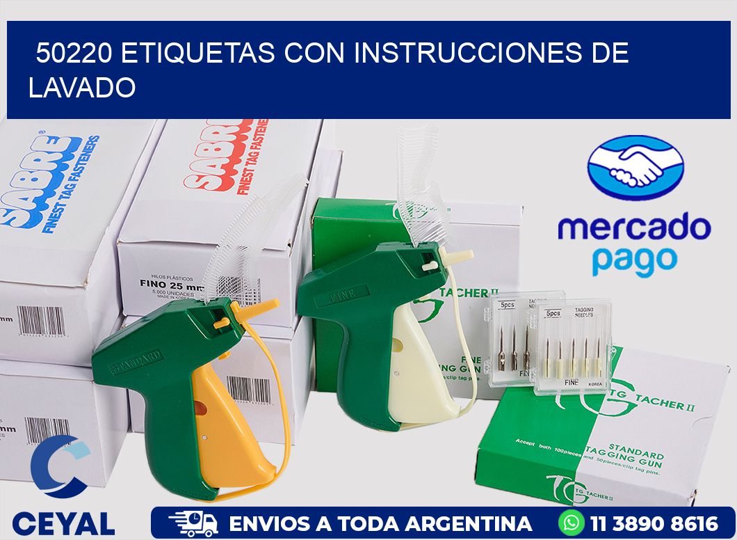 50220 ETIQUETAS CON INSTRUCCIONES DE LAVADO