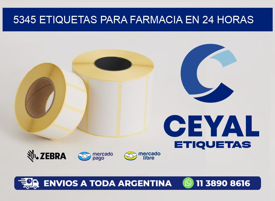 5345 ETIQUETAS PARA FARMACIA EN 24 HORAS