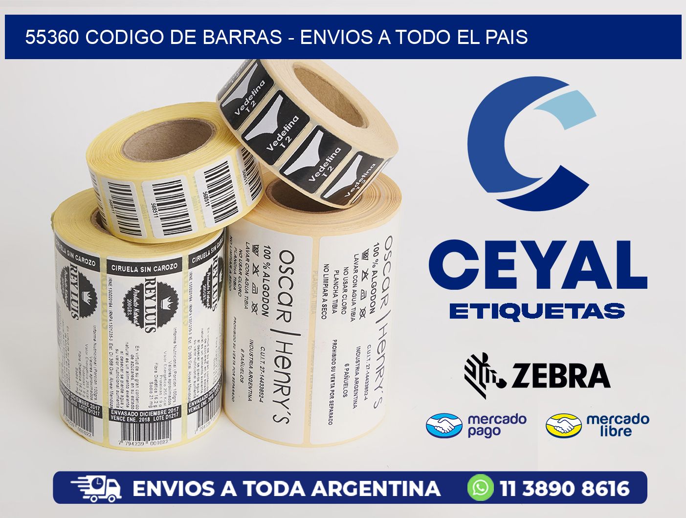 55360 CODIGO DE BARRAS - ENVIOS A TODO EL PAIS