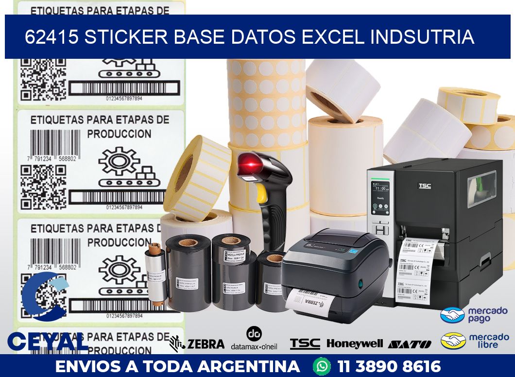 62415 sticker base datos excel indsutria