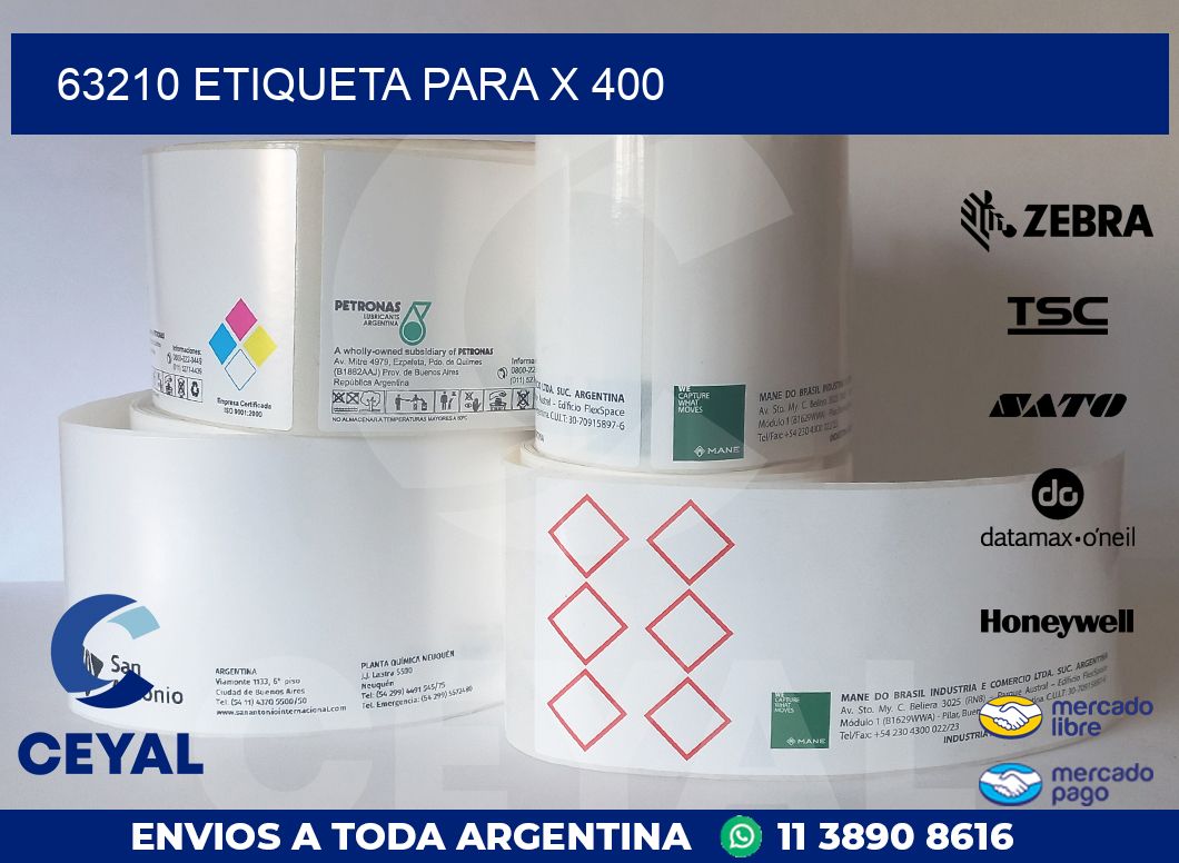 63210 ETIQUETA PARA X 400