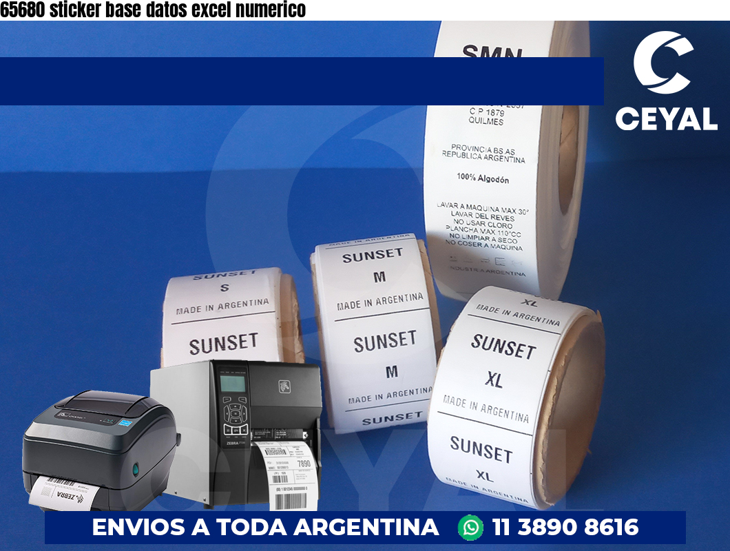 65680 sticker base datos excel numerico