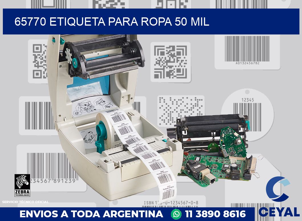 65770 ETIQUETA PARA ROPA 50 MIL