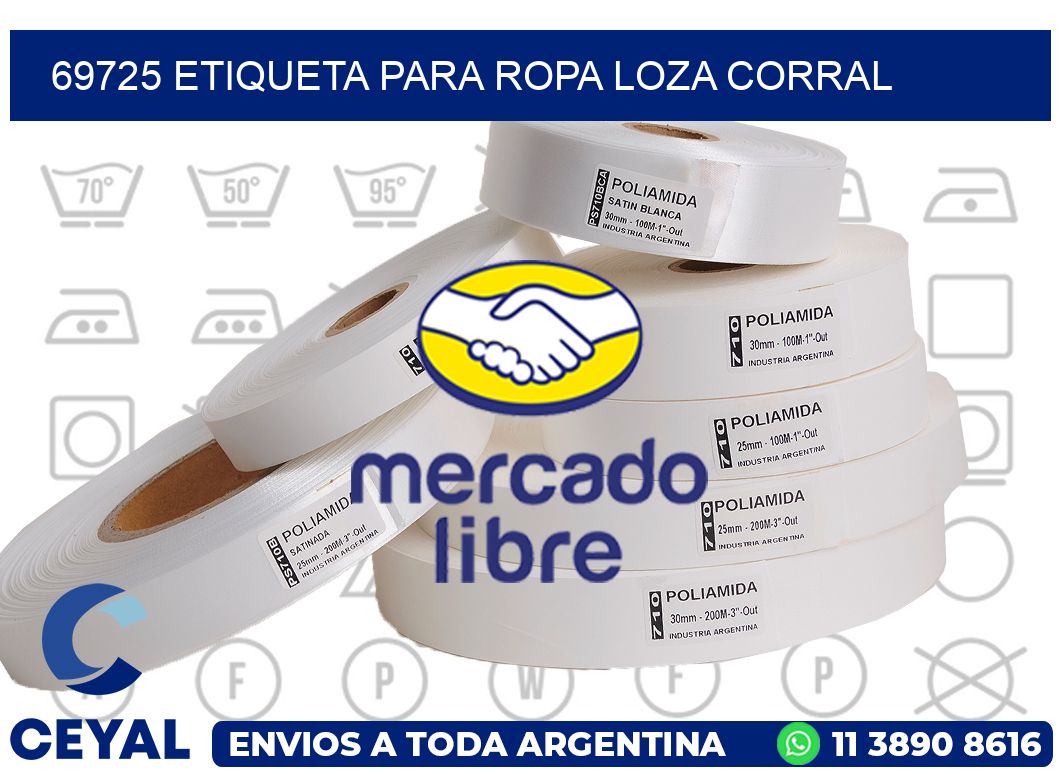 69725 ETIQUETA PARA ROPA LOZA CORRAL