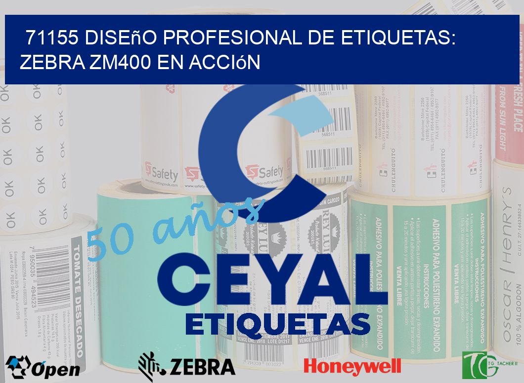 71155 Diseño Profesional de Etiquetas: Zebra ZM400 en Acción