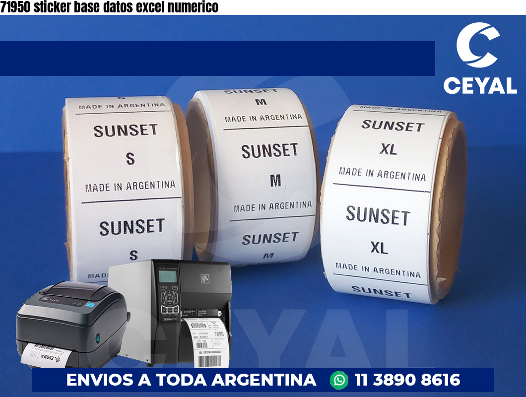 71950 sticker base datos excel numerico