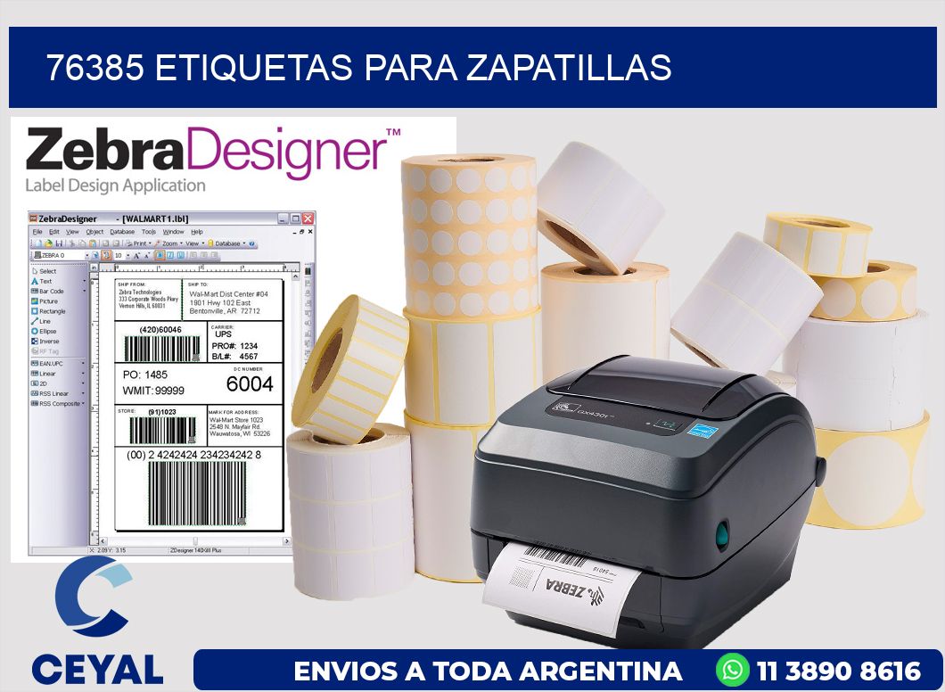76385 ETIQUETAS PARA ZAPATILLAS