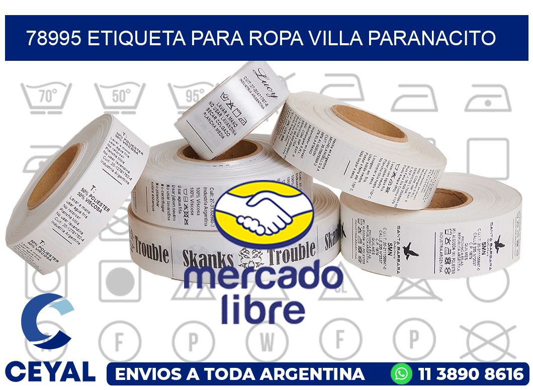 78995 ETIQUETA PARA ROPA VILLA PARANACITO