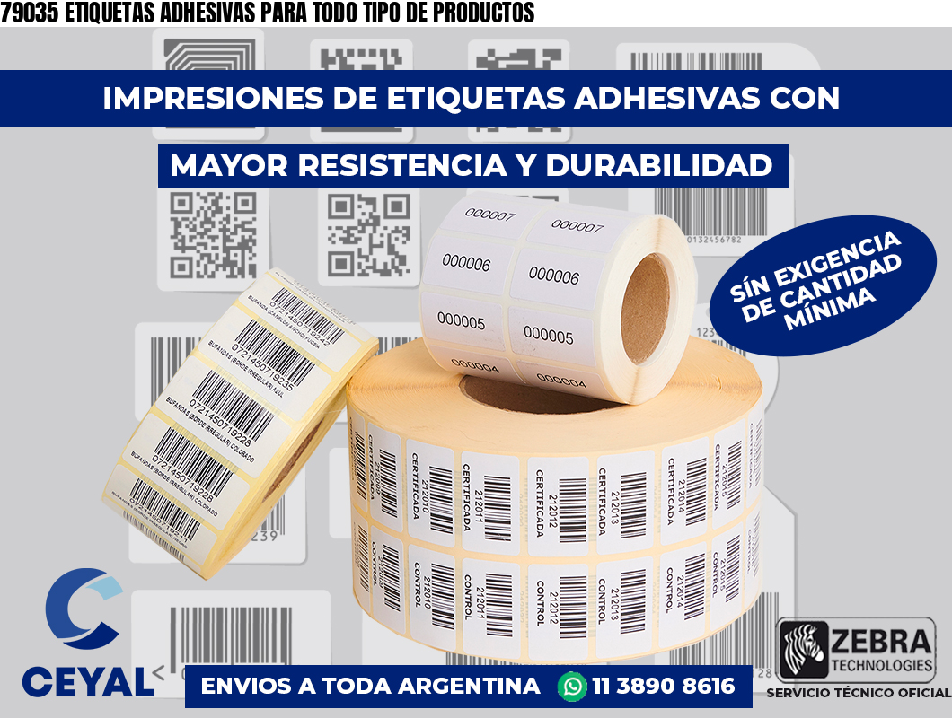 79035 ETIQUETAS ADHESIVAS PARA TODO TIPO DE PRODUCTOS