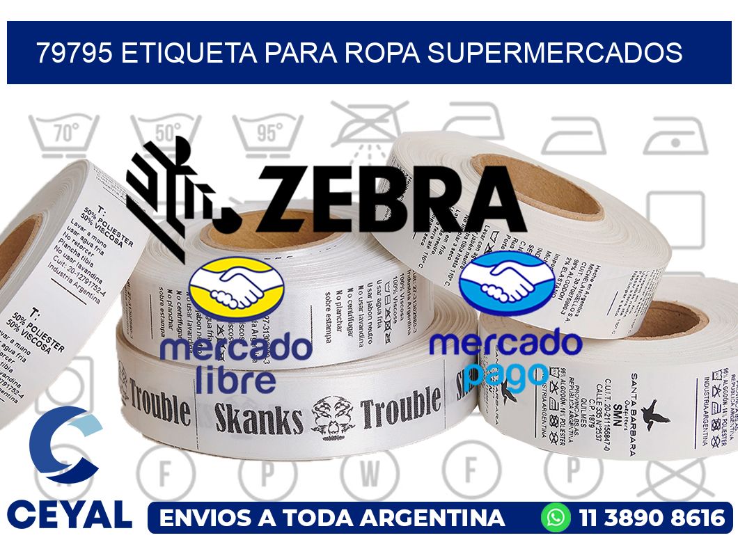 79795 ETIQUETA PARA ROPA SUPERMERCADOS