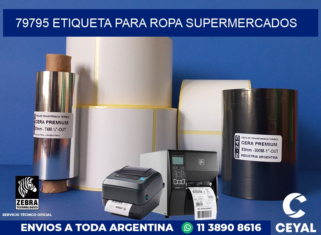 79795 ETIQUETA PARA ROPA SUPERMERCADOS