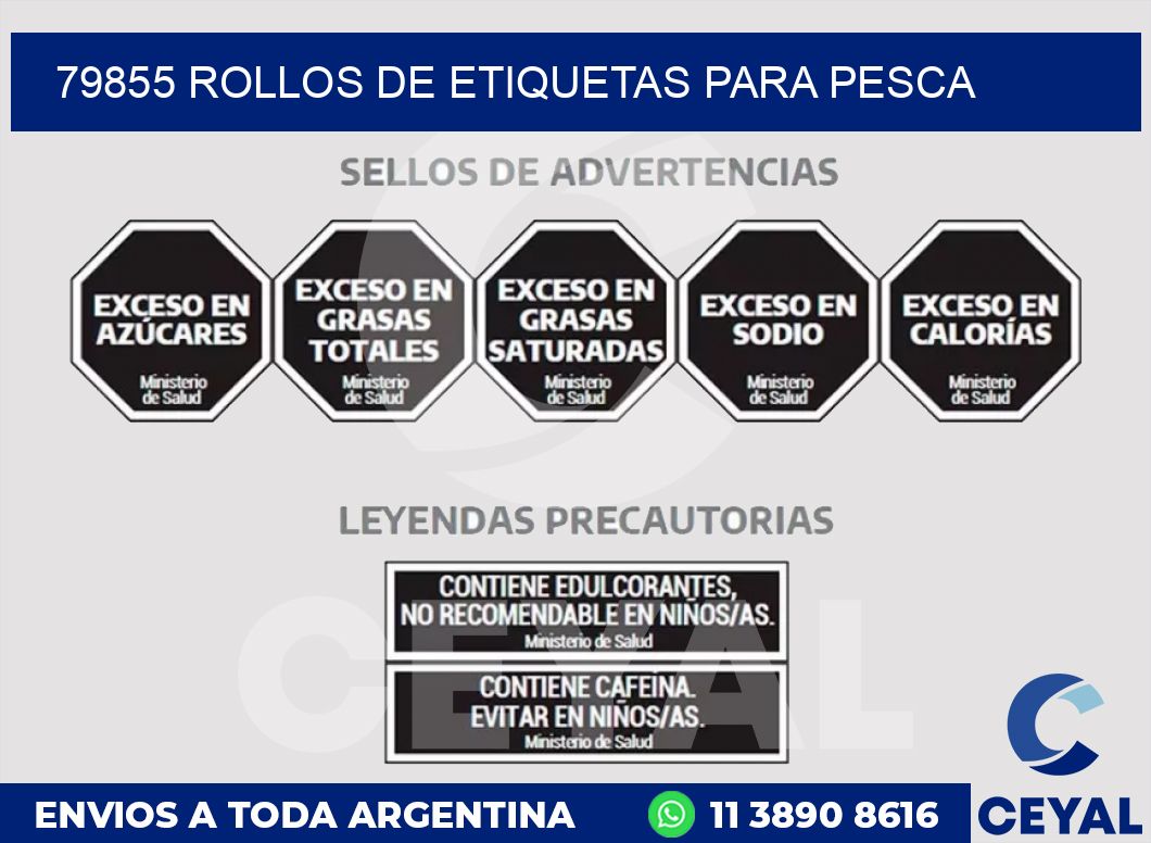 79855 ROLLOS DE ETIQUETAS PARA PESCA