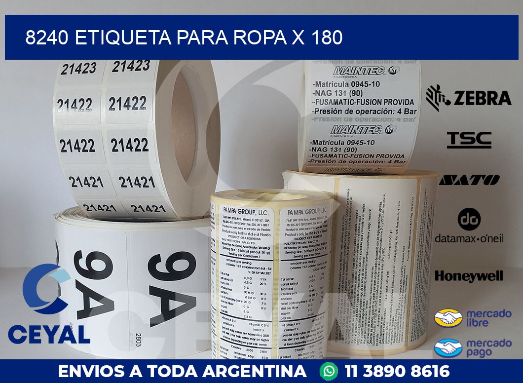 8240 ETIQUETA PARA ROPA X 180