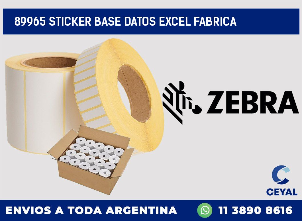 89965 sticker base datos excel fabrica