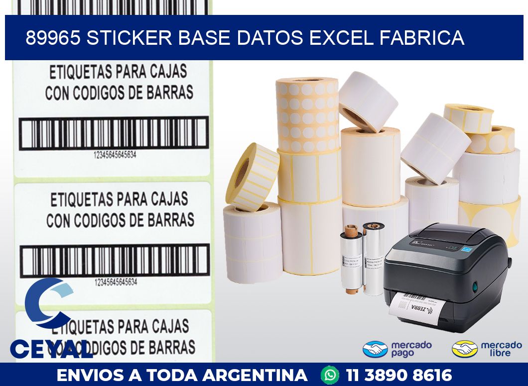 89965 sticker base datos excel fabrica