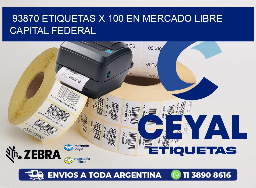 93870 ETIQUETAS X 100 EN MERCADO LIBRE CAPITAL FEDERAL