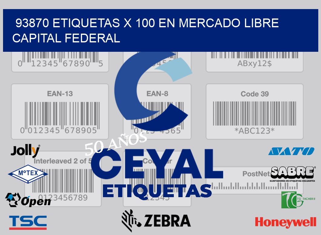 93870 ETIQUETAS X 100 EN MERCADO LIBRE CAPITAL FEDERAL
