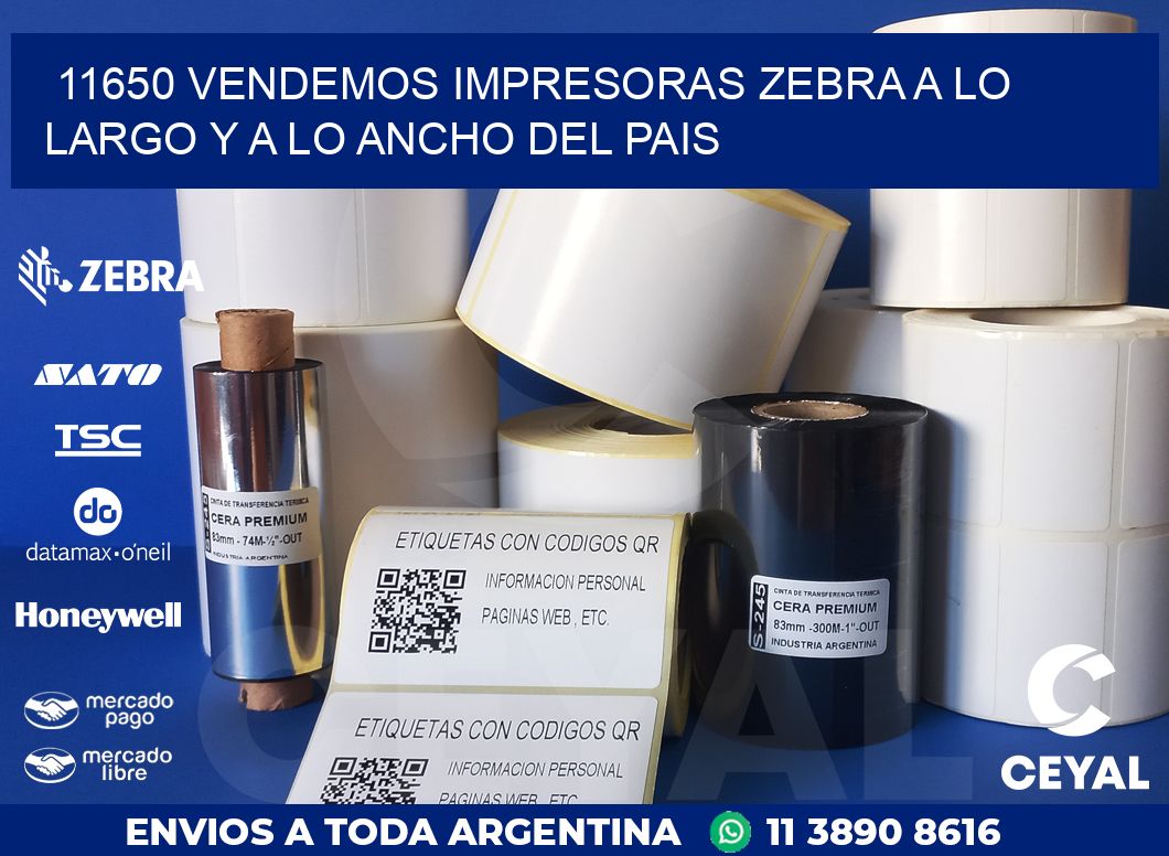 11650 VENDEMOS IMPRESORAS ZEBRA A LO LARGO Y A LO ANCHO DEL PAIS