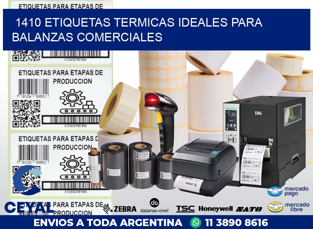 1410 ETIQUETAS TERMICAS IDEALES PARA BALANZAS COMERCIALES