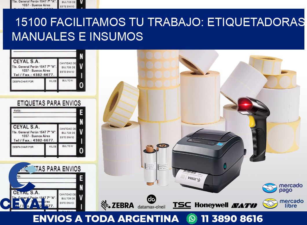 15100 FACILITAMOS TU TRABAJO: ETIQUETADORAS MANUALES E INSUMOS