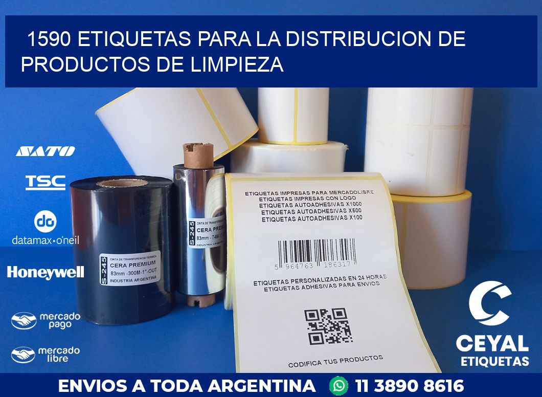 1590 ETIQUETAS PARA LA DISTRIBUCION DE PRODUCTOS DE LIMPIEZA
