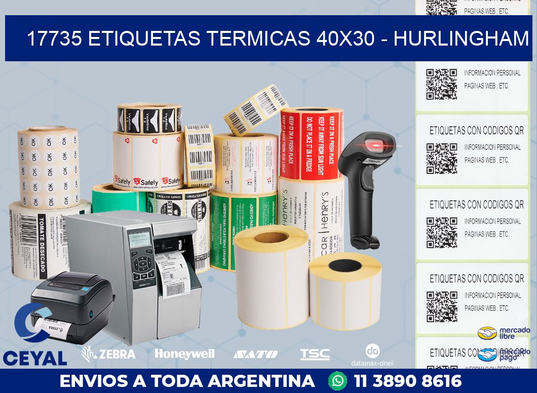17735 ETIQUETAS TERMICAS 40X30 – HURLINGHAM